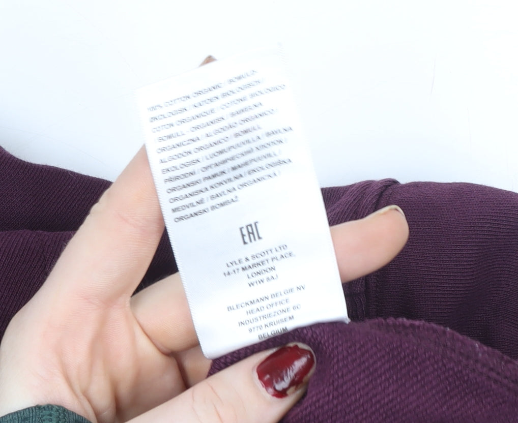 Lyle & Scott Men’s Purple Organic Cotton Hoodie Size M Pullover