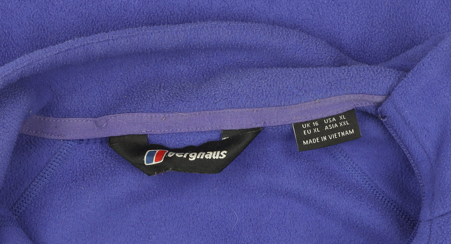 Berghaus Women Purple Full Zip Fleece Sweatshirt UK 16 XL