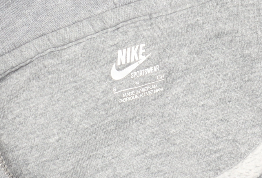Nike Men's Grey Full Zip Hooded Sports Jacket Size S