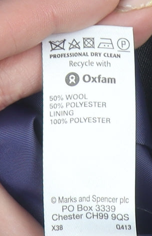 Marks and Spencer Men's Grey Wool Blend Waistcoat Size L 42in