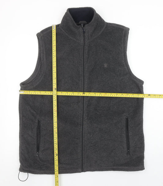 James Pringle Men's Grey Fleece Bodywarmer Waistcoat M