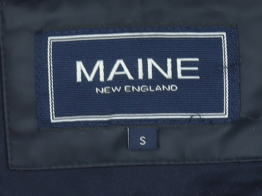 Maine New England Men's Navy Small Hooded Polyester Cotton Jacket