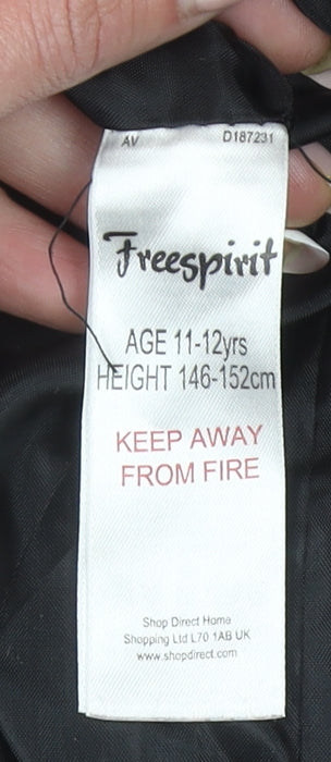 Additional view of Freespirit girls’ pink quilted mid-length jacket age 11-12 years