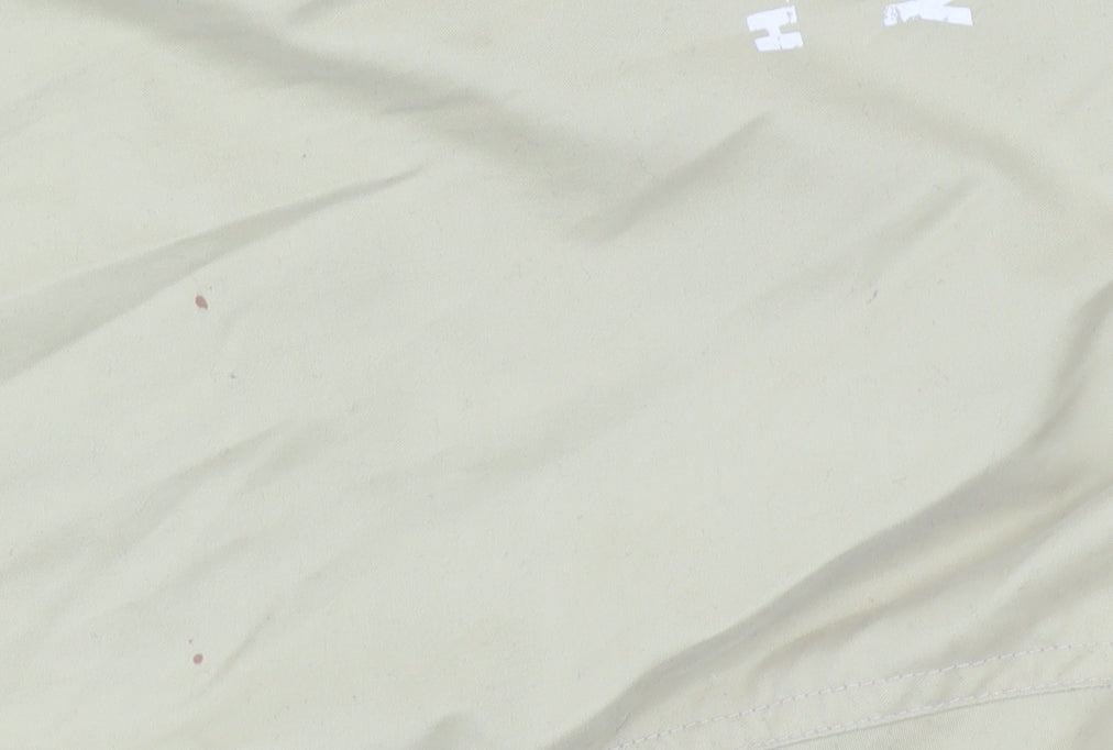 Tommy Jeans Men's Beige L Windbreaker Hooded Jacket 90s Style