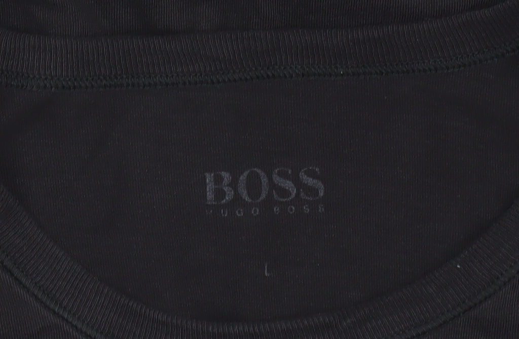 Hugo Boss Men's Black Cotton Crew Neck T-Shirt Size L