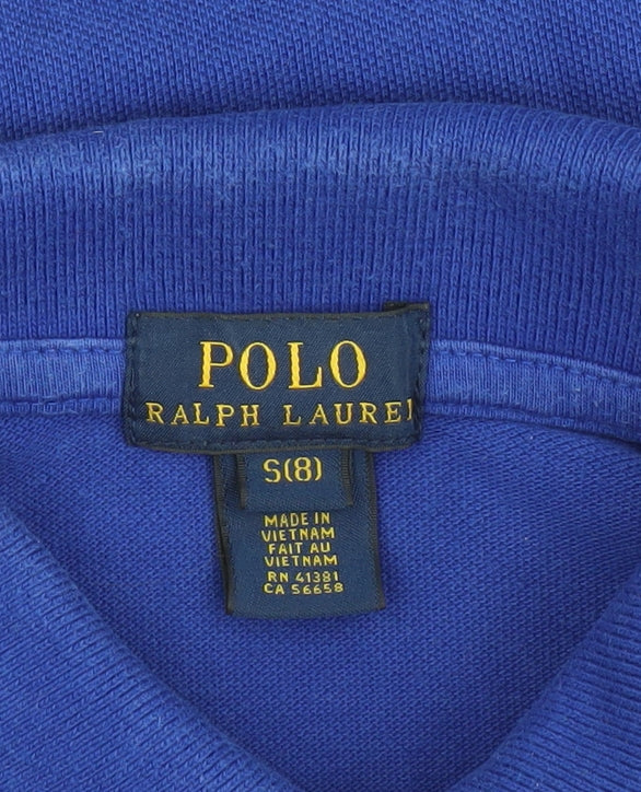 Ralph Lauren Boys Blue 8 Years Polo Shirt Short Sleeve Cotton