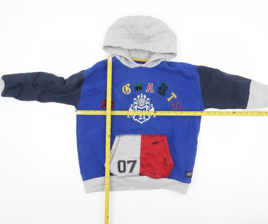 Marks and Spencer Boys Blue Harry Potter Hogwarts Pullover Hoodie 10-11 Years