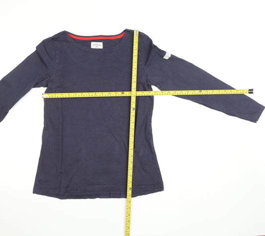 Womens UK Size 10 Joules Blue 100% Cotton T-Shirt