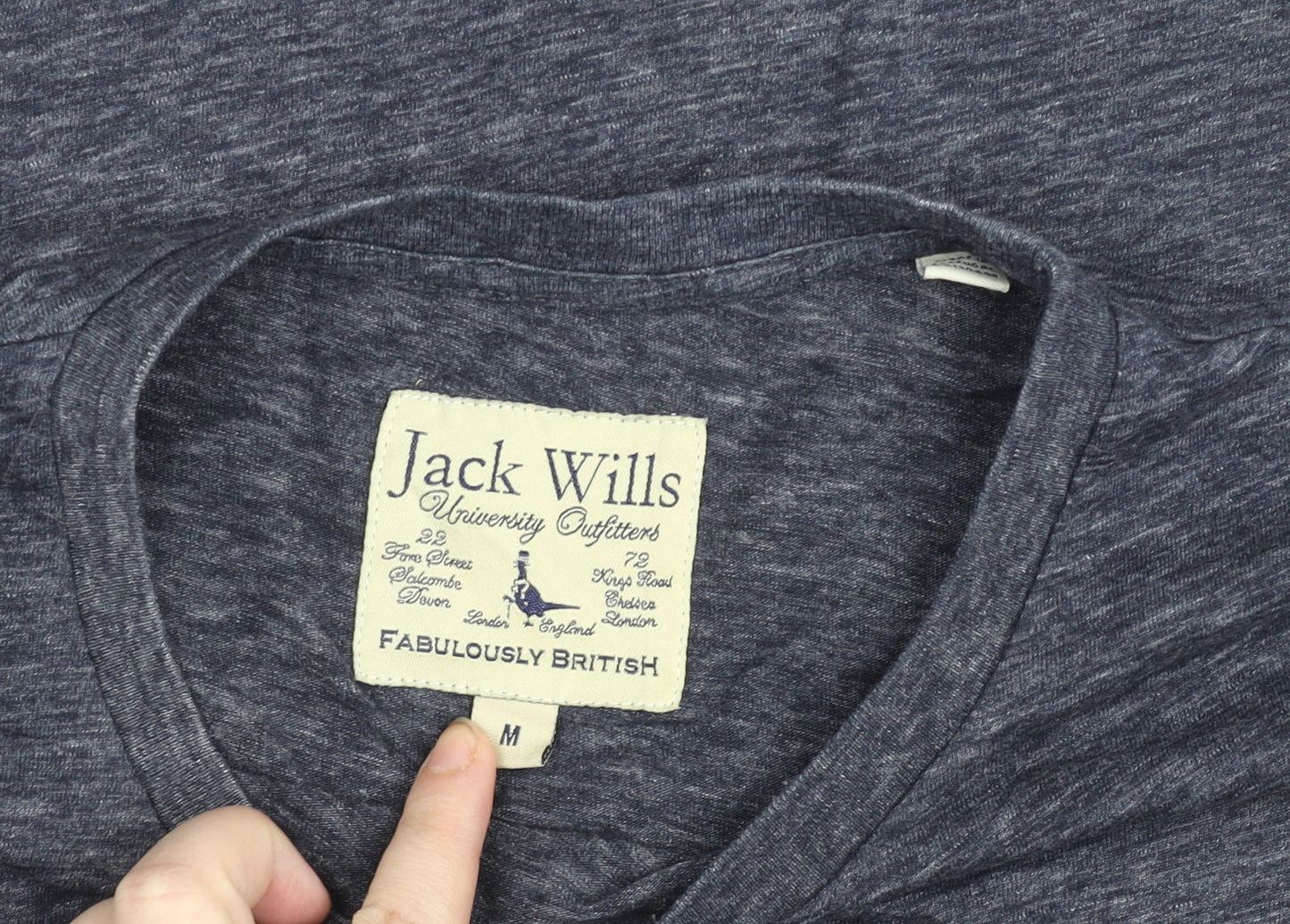 Mens UK Size M Jack Wills Blue Cotton T-Shirt