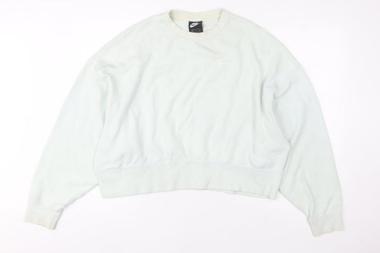 Womens UK S Regular Nike Beige Pullover Sweatshirt