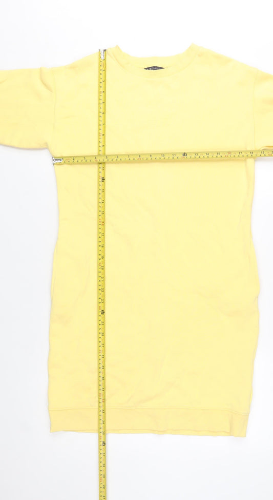 Marks and Spencer Women Yellow Crew Neck Long Sleeve Pullover Sweatshirt Size 6