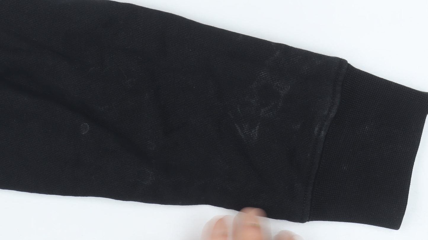 MCQ Men's Black Logo Embroidered Sweatshirt Size S Pullover Cotton