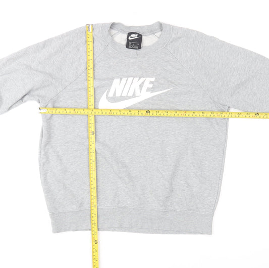 Nike Men's Grey Crew Neck Pullover Sweatshirt M Regular Fit