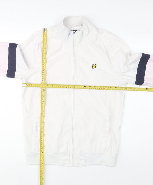 Lyle & Scott Men's White Bomber Jacket M Classic Sports Style