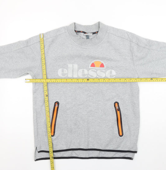 Ellesse Womens Grey Size 14 Crew Neck Pullover Sweatshirt