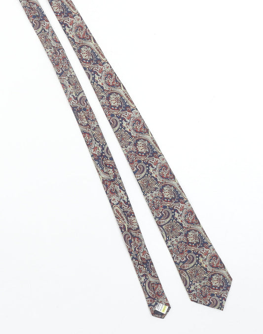 Marks and Spencer St Michael Blue Paisley Woven Men's Vintage Tie