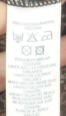 Additional view of French Connection Women’s Multicoloured Paisley Sleeveless Belted Shirt Dress, size UK 6