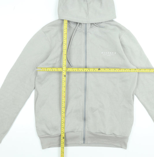 McKenzie Men’s Grey Full Zip Hoodie Size M Regular Fit