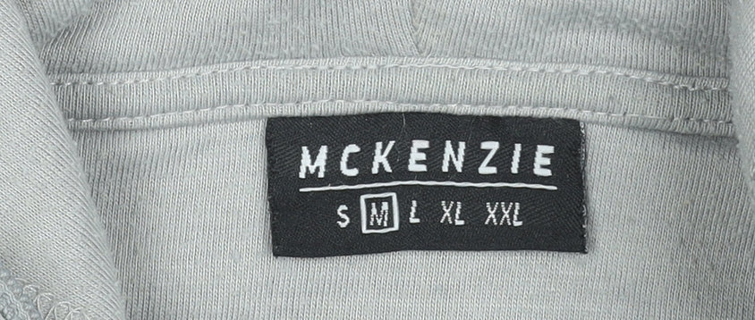 McKenzie Men’s Grey Full Zip Hoodie Size M Regular Fit