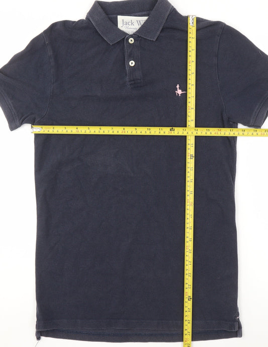 Womens UK Size XS Jack Wills Blue 100% Cotton Polo