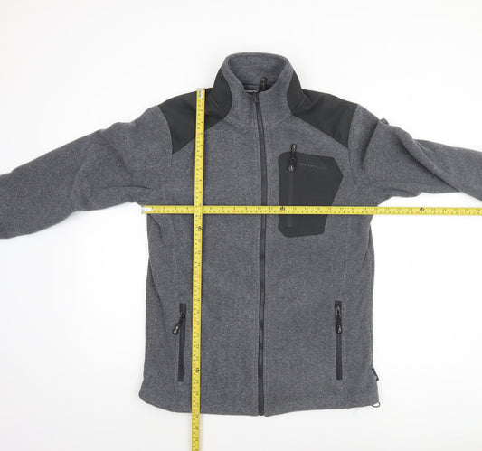 Moorhead Men's Grey Softshell Fleece Jacket Size S Outdoor Hiking