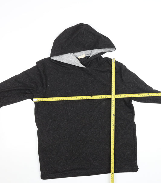 Marks and Spencer Men's Charcoal Grey Pullover Hoodie Size M
