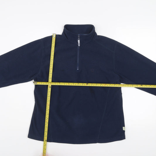 Hawkshead Active Navy 1/2 Zip Fleece Sweatshirt Women's Size 16