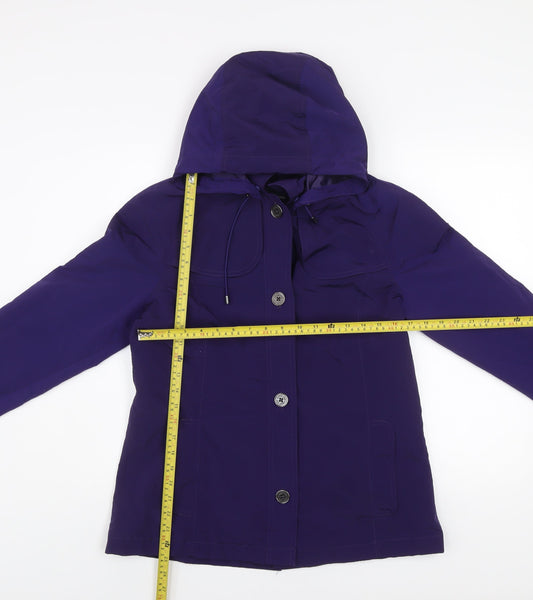 Womens UK Size S Regular Lands' End Purple Polyester Blend Jacket