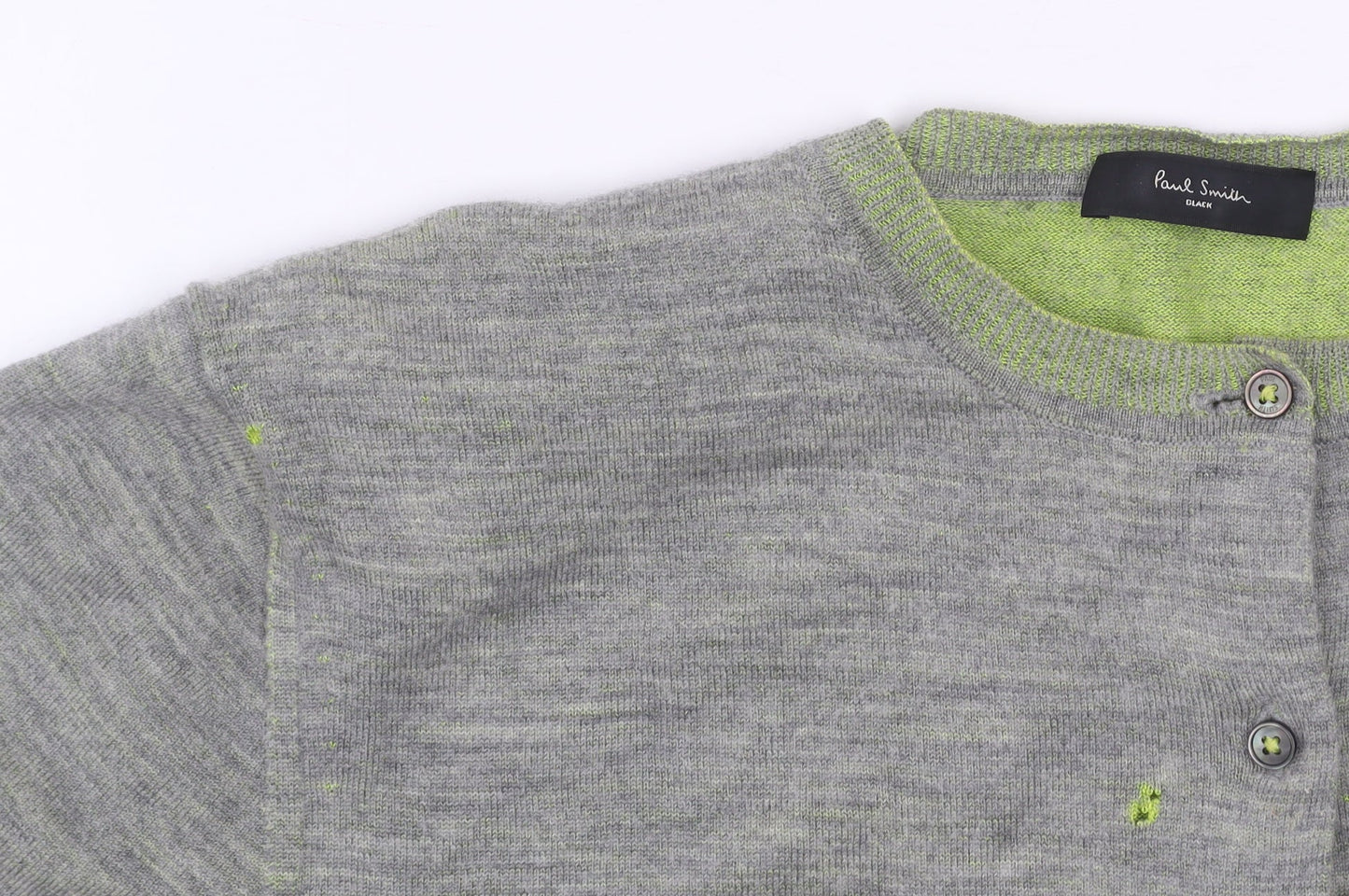 Womens UK L Regular Paul Smith Grey Cardigan Tight-Knit