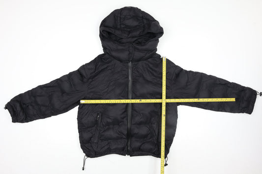 4F Women's Black Hooded Puffer Jacket Size M Winter Coat