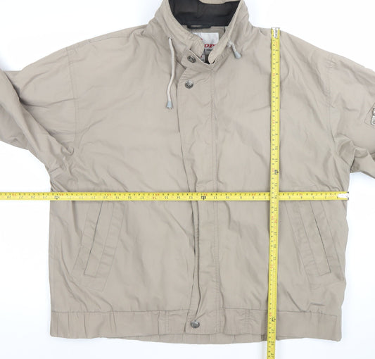 Dunlop Men's Beige Windbreaker Jacket L Regular Fit Casual