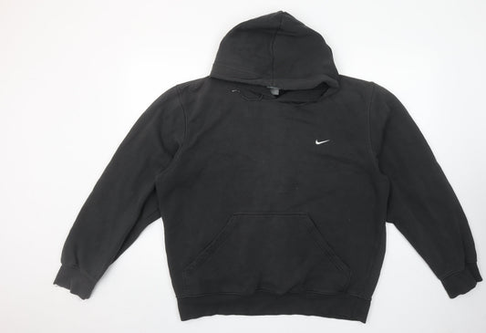 Mens UK L Regular Nike Black Pullover Hoodie