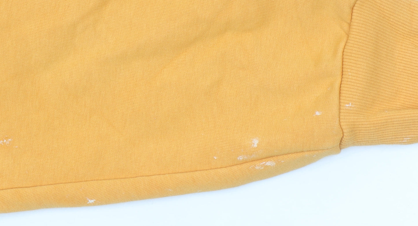 Marks and Spencer Women Yellow Drawstring Crew Neck Pullover Sweatshirt XS