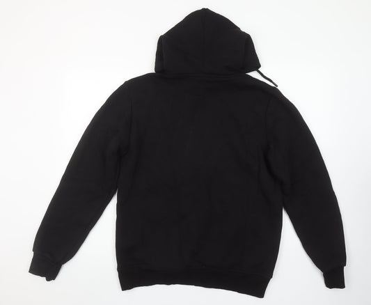 Invictus Paris Men’s Black Pullover Hoodie M Embroidered Logo Cotton