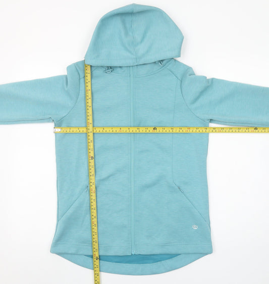 Dunnes Stores Womens Teal XS Full Zip Hoodie Polyester Blend