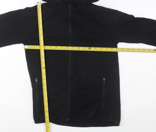 Next Boys Black Hooded Zip Fleece Jacket 11 Years Regular Fit