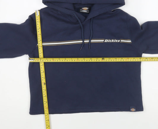 Dickies Womens Navy Blue XS Pullover Hoodie Sweatshirt
