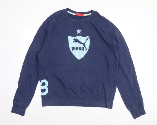Mens UK XL Regular PUMA Blue Pullover Sweatshirt