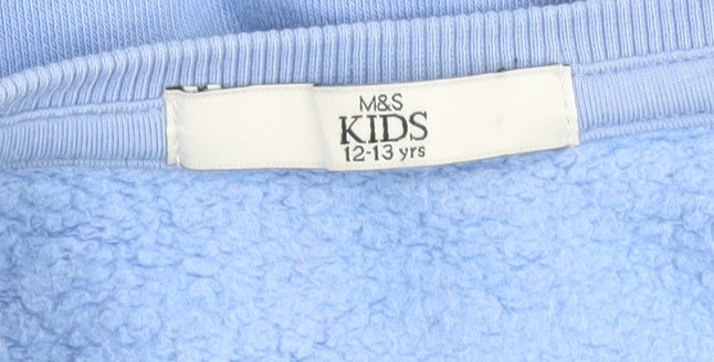 Additional view of Marks & Spencer girls’ blue 'lucky' pullover sweatshirt 12-13 years