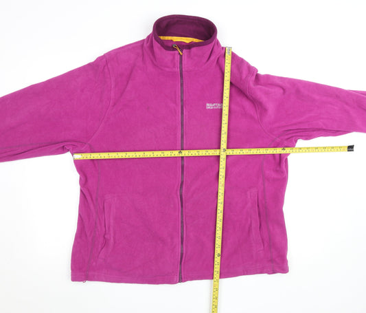 Regatta Womens Purple Fleece Full Zip Jacket Size 22 Plus