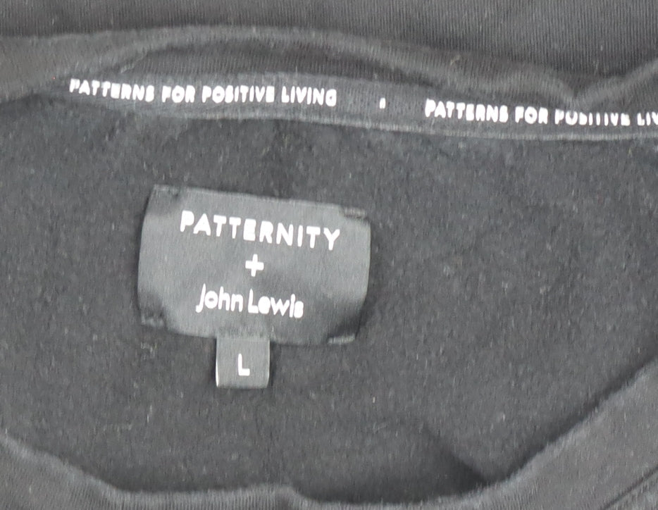 Patternity x John Lewis Black Cotton Blend Women's L Sweatshirt