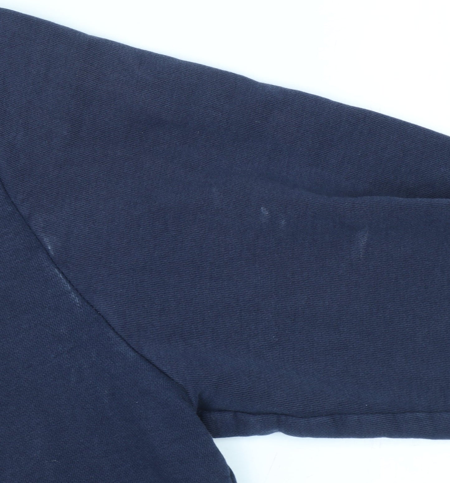 Tommy Jeans Men’s Blue Pullover Hoodie L Logo Cotton Fleece