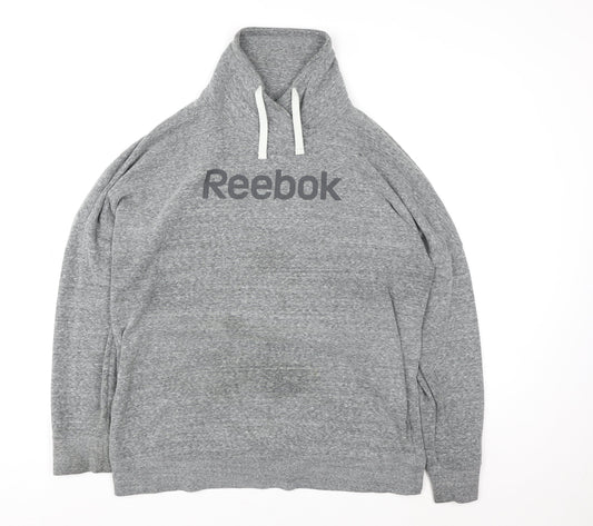 Mens UK XL Regular Reebok Grey Pullover Sweatshirt