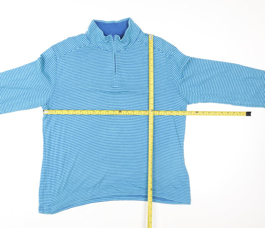 Womens UK L Regular Lands' End Blue Pullover Sweatshirt