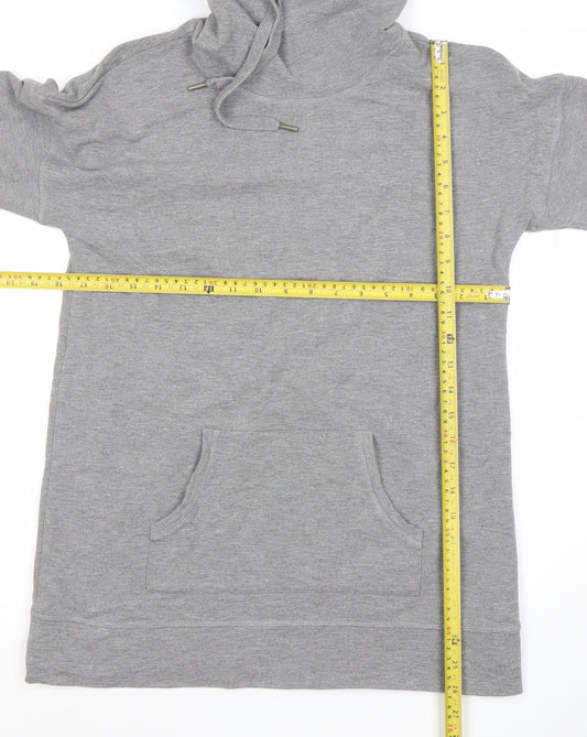 Marks and Spencer Women Grey Lounge Hooded Tunic Sweatshirt Size 12