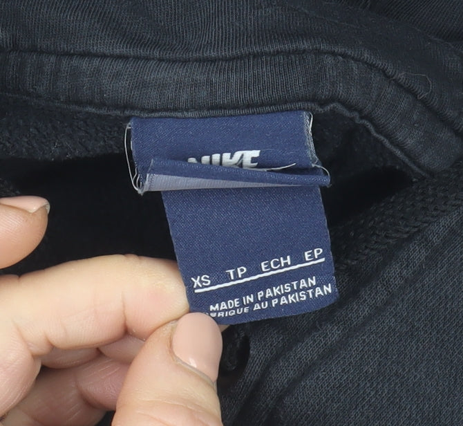 Nike Men's Black Pullover Hoodie XS Regular Fit Fleece Sportswear