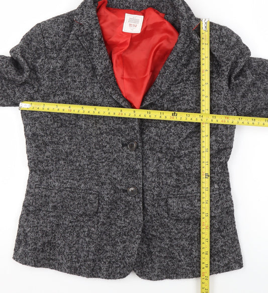 Gap Women’s Grey Wool Blend Modern Blazer UK 6 Classic Style