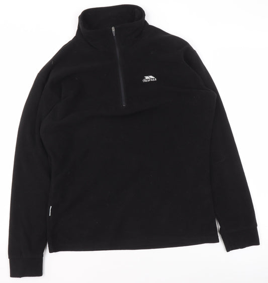 Womens UK M Regular Trespass Black Pullover Sweatshirt