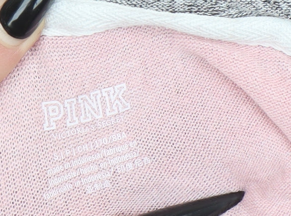 Victoria's Secret PINK Women's Grey & Pink Pullover Hoodie Size S