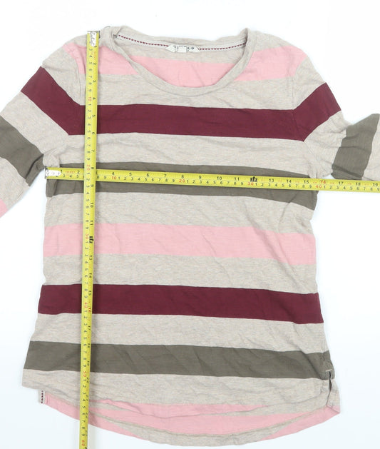 Womens UK Size 8 FatFace Multicoloured Cotton T-Shirt